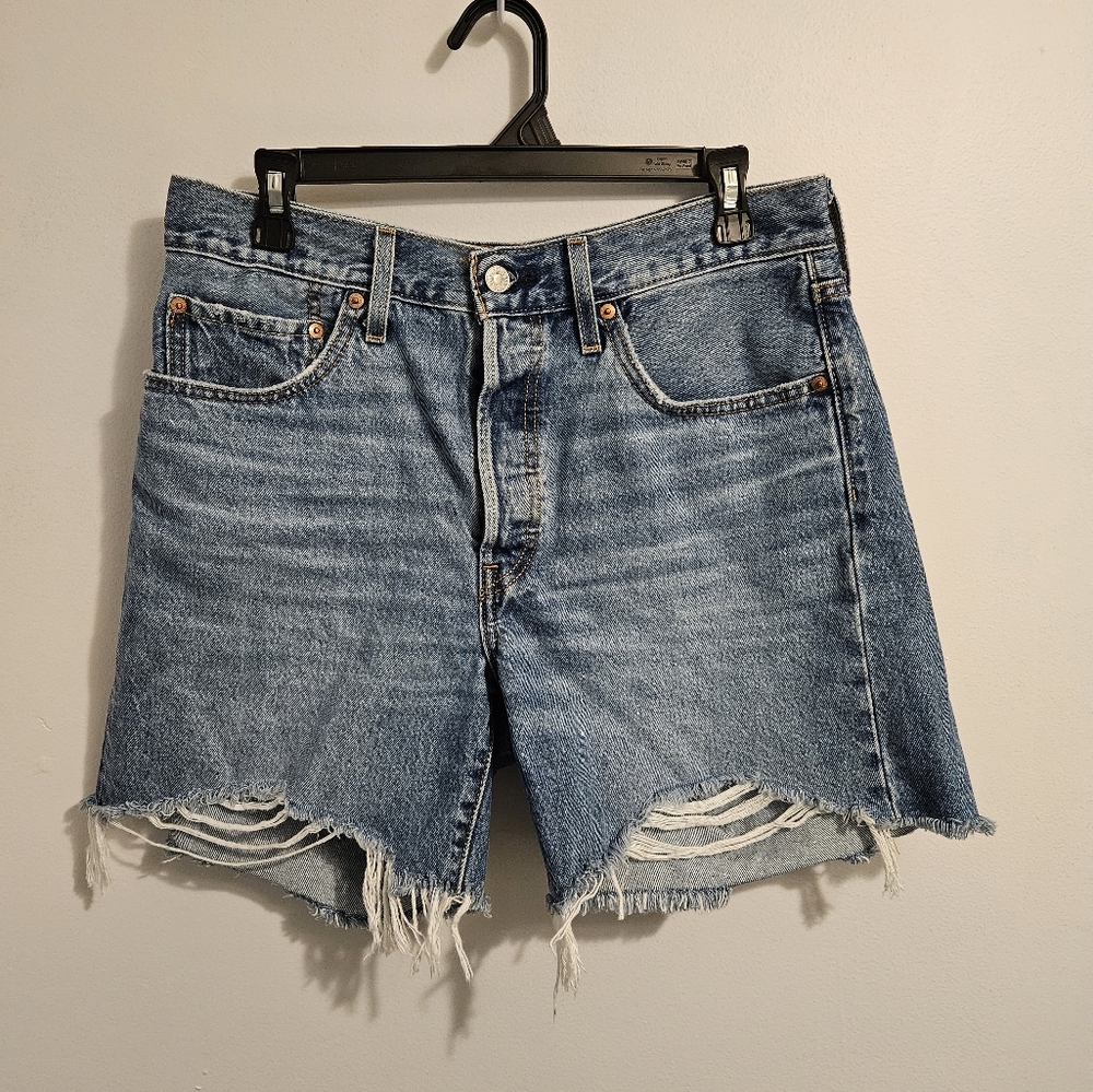 Levi's 501 Mid Thigh Denim Women's Shorts Size 30
